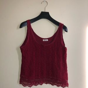 ❤️ Maroon Cropped Tank Top ❤️